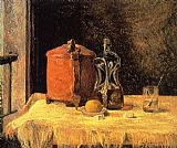 Paul Gauguin Canvas Paintings - Still Life with Mig and Carafe